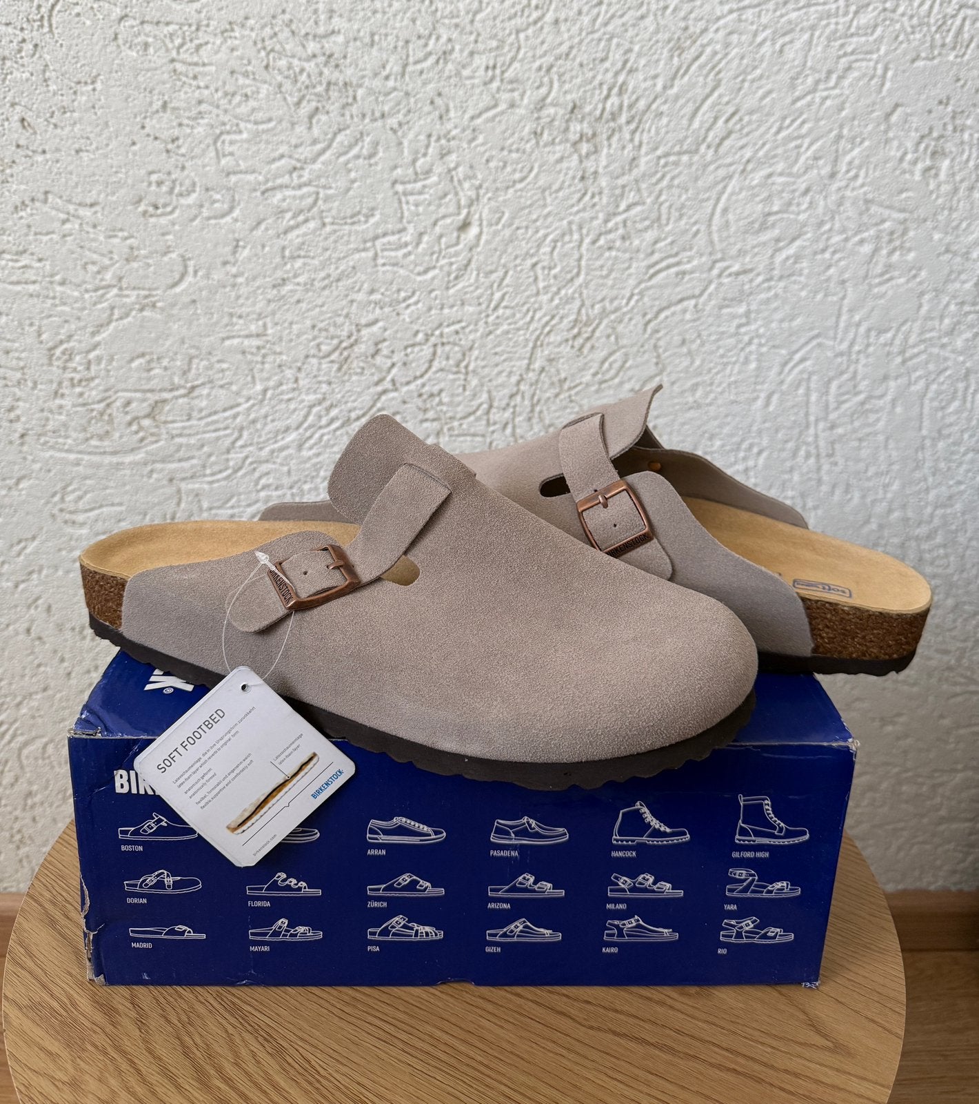 Birkenstock boston klompen / clogs grey (42 / 43 / 44) (new), Ophalen of Verzenden, Nieuw, Overige kleuren, Sandalen