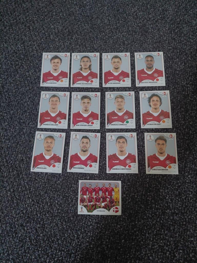 Denenmarken (panini wk 2018) eriksen/kjear, Ophalen of Verzenden, Nieuw, Buitenlandse clubs, Poster, Plaatje of Sticker