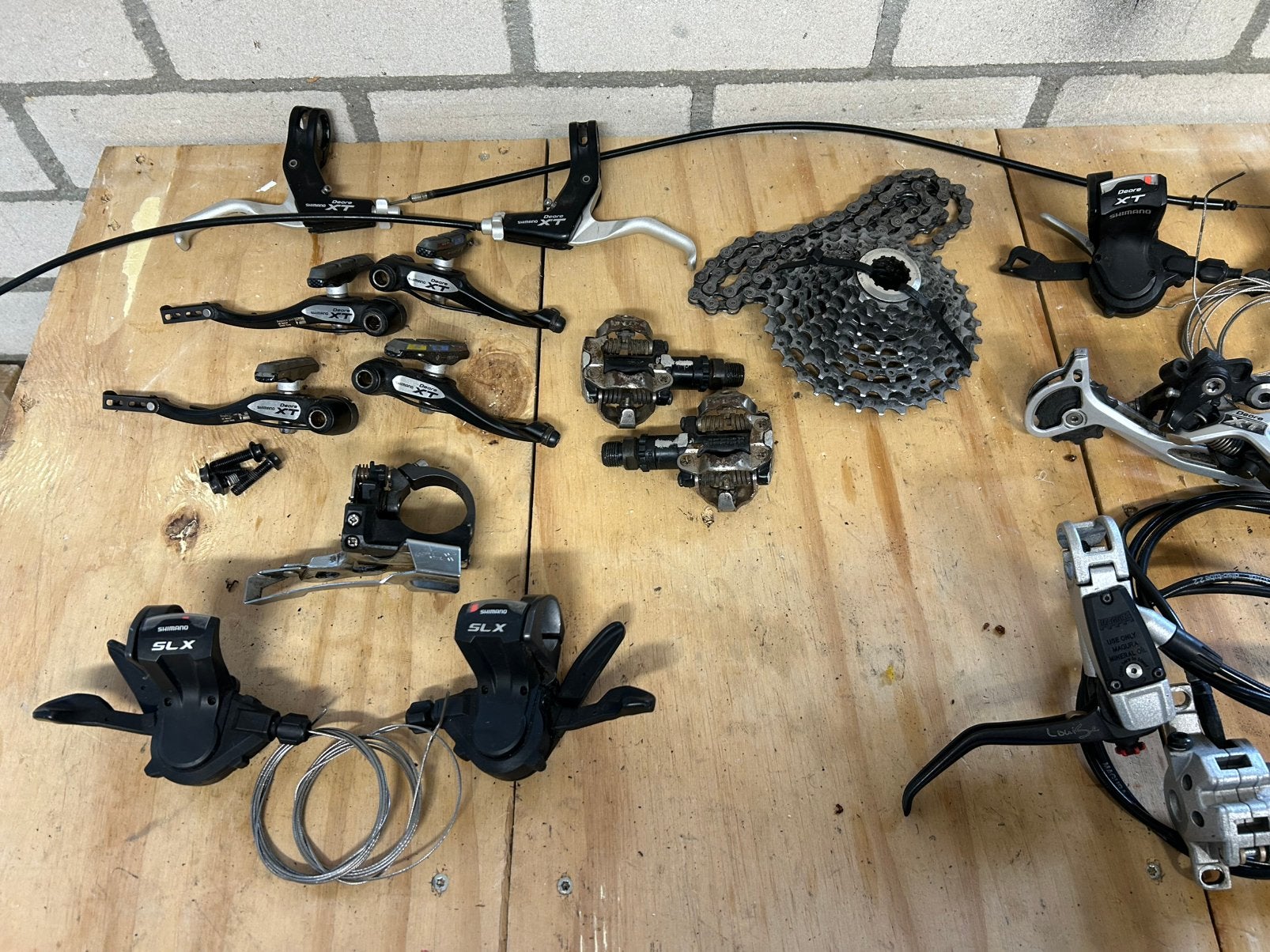 Shimano XT SLX shifters v brakes Crankstel derailleur, Ophalen of Verzenden, Gebruikt, Mountainbike, Crankstel of Pedalen