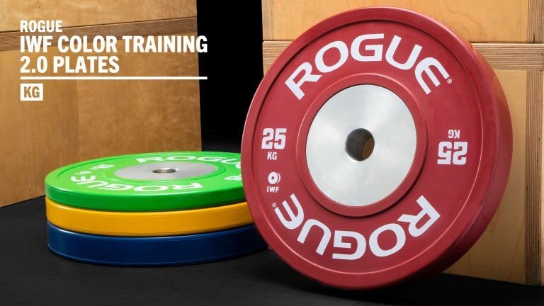 te koop: 2x15kg rogue color training plates, Ophalen, Zo goed als nieuw