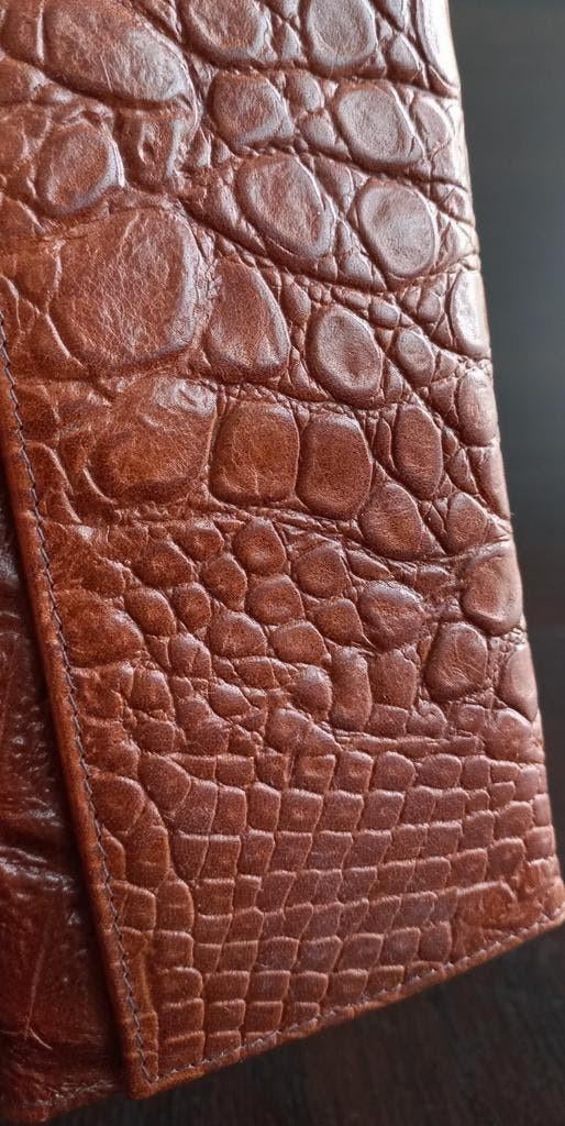 CHESTNUT COLLECTION krokodil leder, Ophalen of Verzenden, Zo goed als nieuw, Bruin