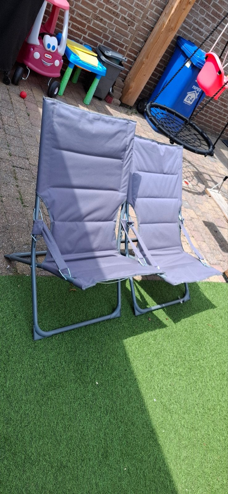 Comfortabele ligstoelen / campingstoelen, Ophalen, Gebruikt, Campingstoel