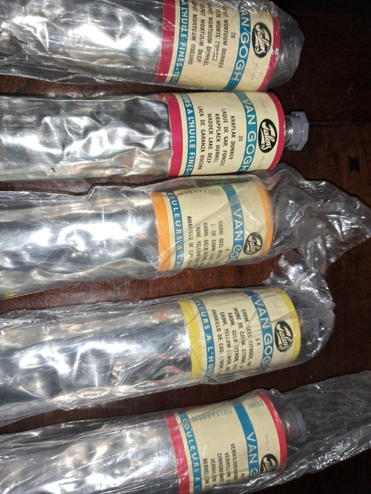 Vintage Talens Van Gogh olieverf set – 5 grote 200ml tubes, Ophalen of Verzenden, Gebruikt, Olieverf