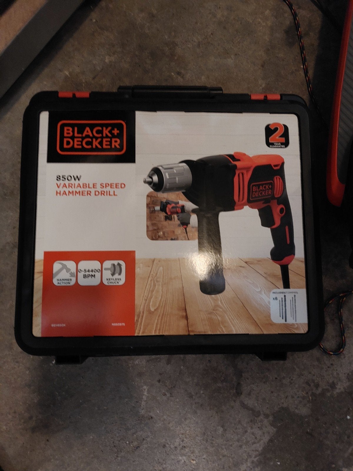 Black & Decker 850W Klopboormachine - Nieuw in doos, Ophalen, 600 watt of meer, Boor- en/of Breekhamer, Nieuw