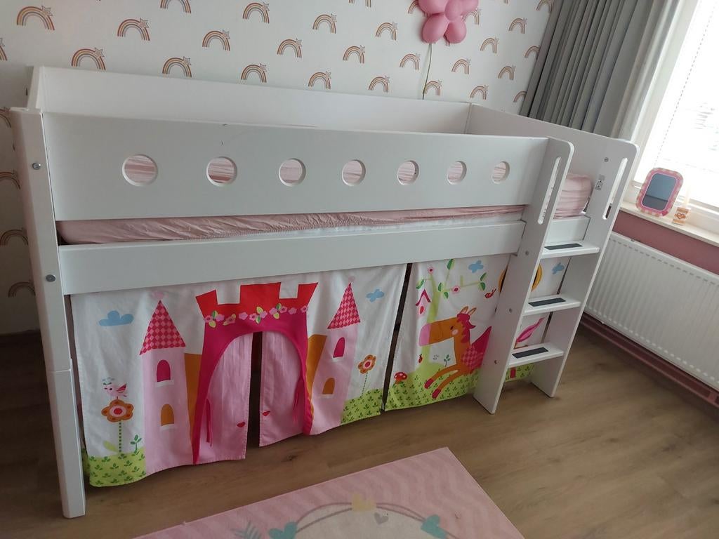 Flexa halfhoogslaper incl bedtent, Ophalen of Verzenden, Gebruikt, Halfhoogslaper