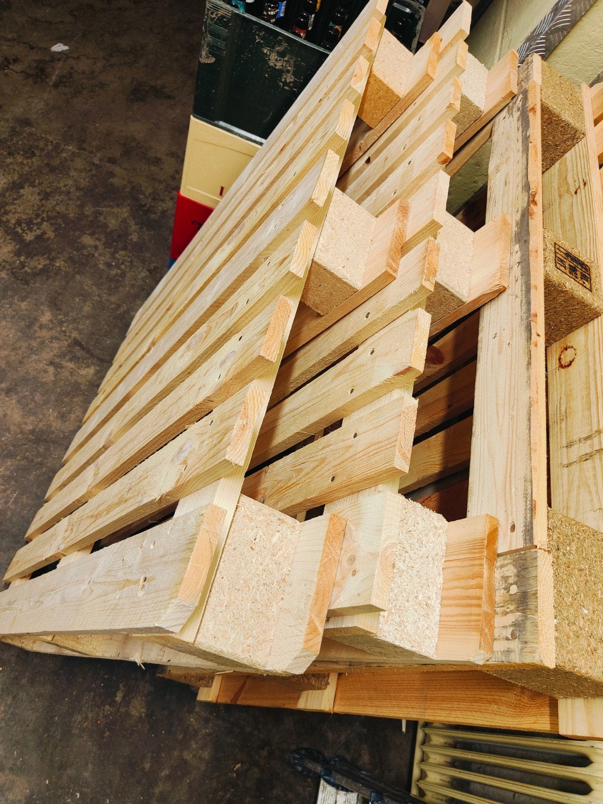 gebruikte blok pallet, Ophalen, 50 mm of meer, Pallet, Minder dan 200 cm