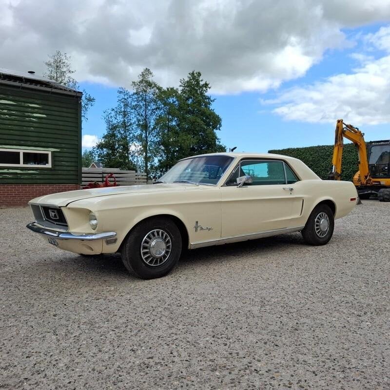 Oldtimer personenauto, Ford, Mustang, 1968, Automaat, Overige carrosserieën, Wit, Bedrijf