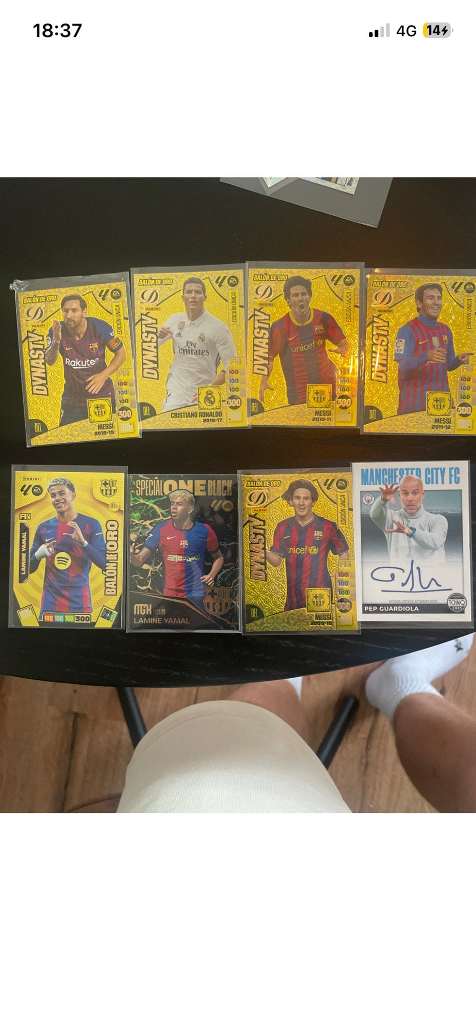 Voetbal Spelerskaarten: Messi, Ronaldo, Yamal, Guardiola, Ophalen of Verzenden, Zo goed als nieuw, Buitenlandse clubs, Spelerskaart