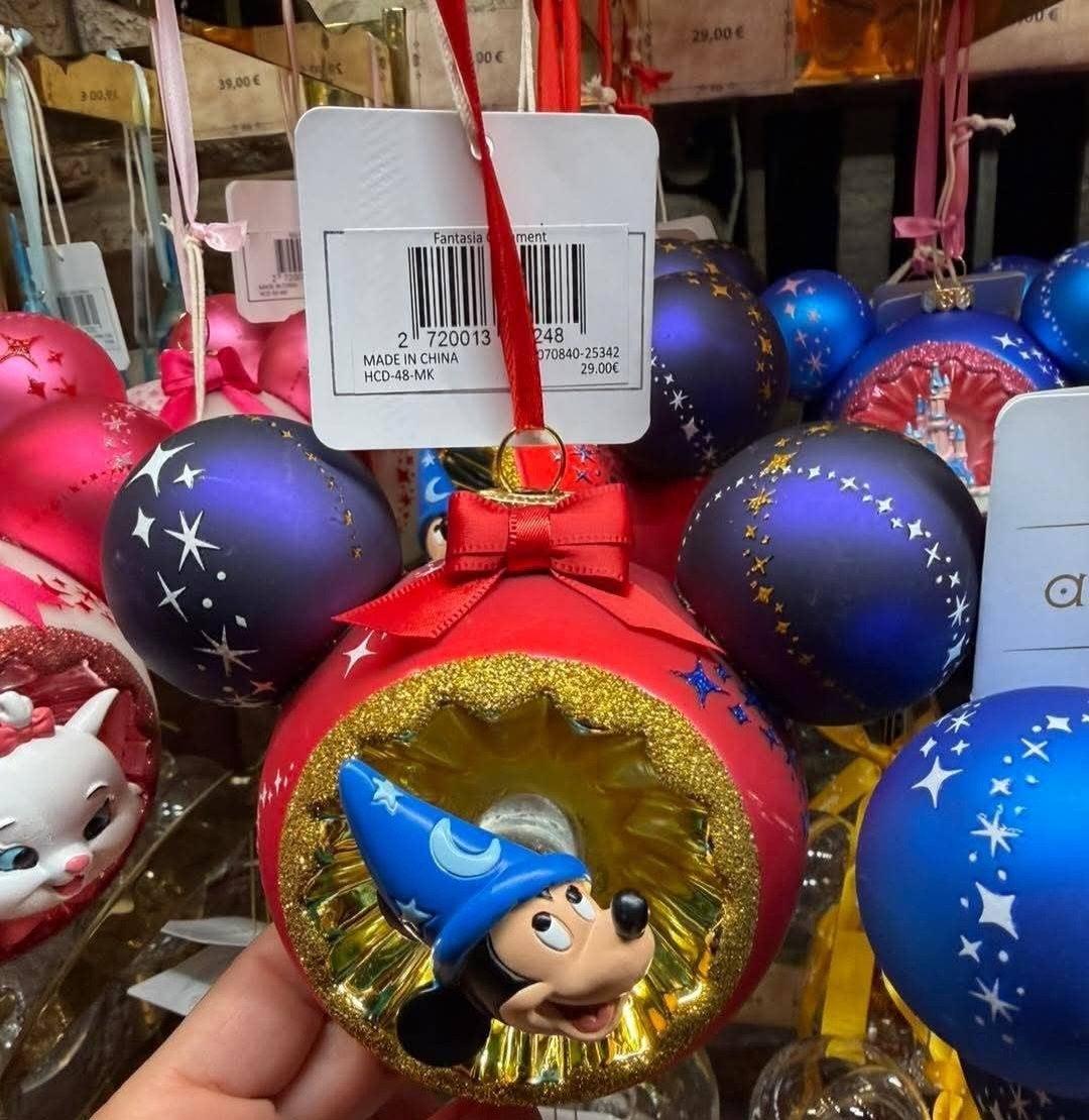 Disney Mickey fantasia Arribas kerstbal, Ophalen of Verzenden, Mickey Mouse, Nieuw, Beeldje of Figuurtje