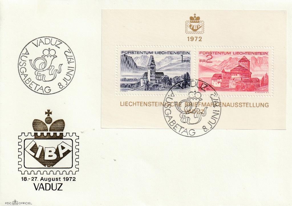 LIECHTENSTEIN, Postzegels en Munten, Postzegels | Eerstedagenveloppen, Verzenden, Onbeschreven, Europa