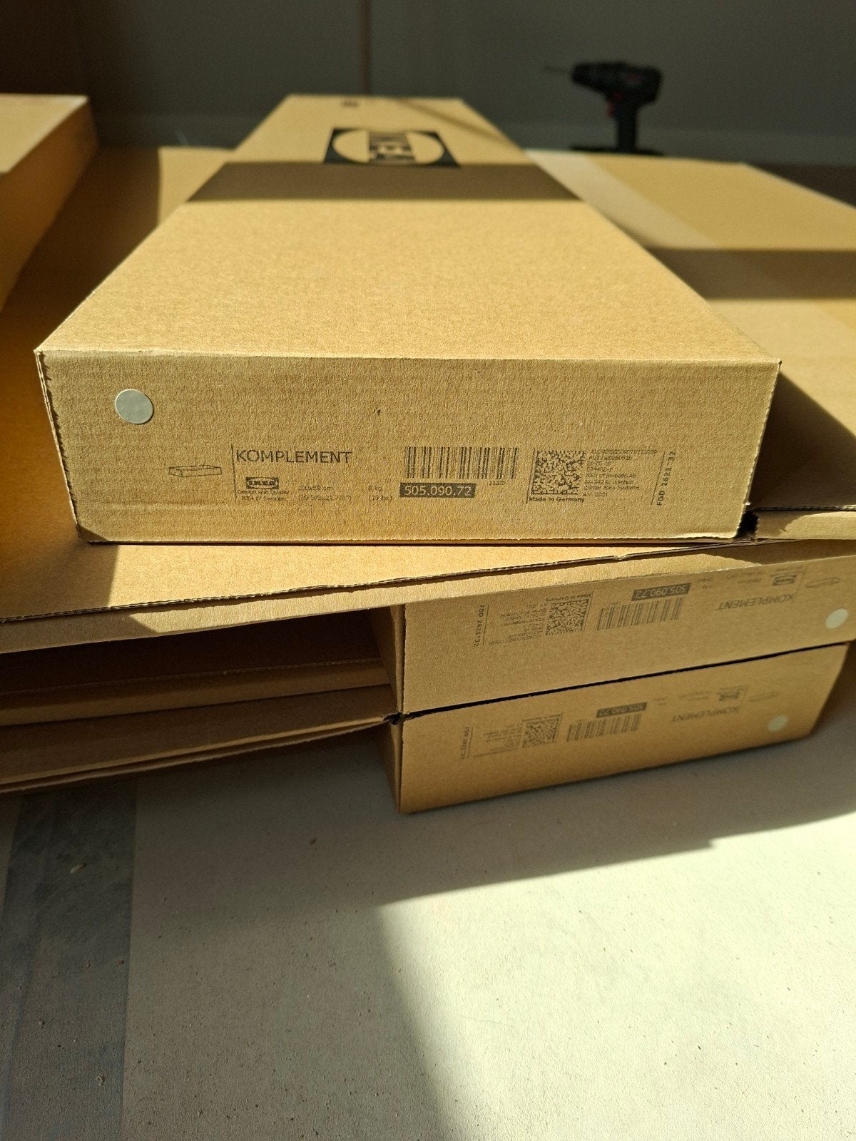 Ikea Komplement lades nieuw in verpakking 6x grijsbeige, Huis en Inrichting, 100 tot 150 cm, Nieuw, Met lade(s), 50 tot 75 cm