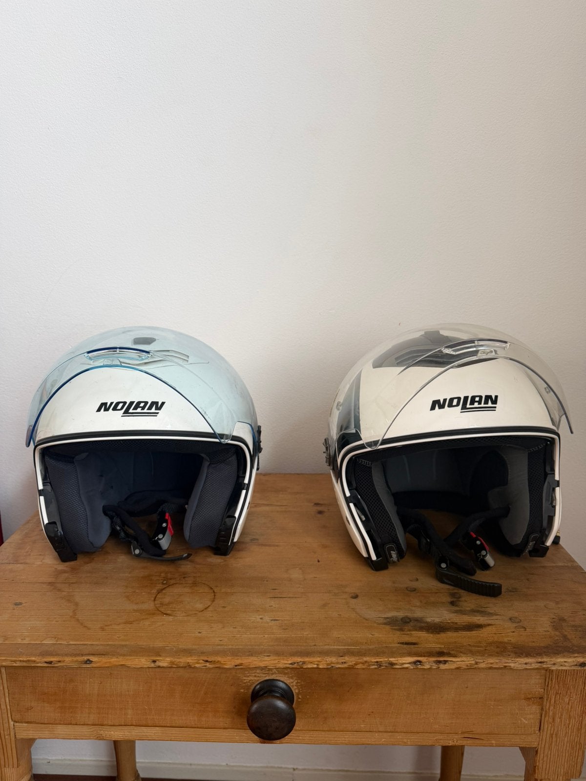 2x Nolan N43 motorhelm N-Com S & XL + speakers/accessoires, Fietsen en Brommers, Ophalen, Zo goed als nieuw, Large