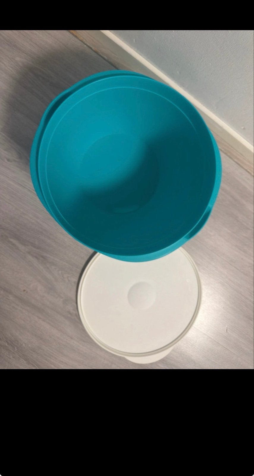 Tupperware Superkom/Wonderkom 10 liter demo model, Huis en Inrichting, Ophalen of Verzenden, Gebruikt, Blauw, Bak of Kom