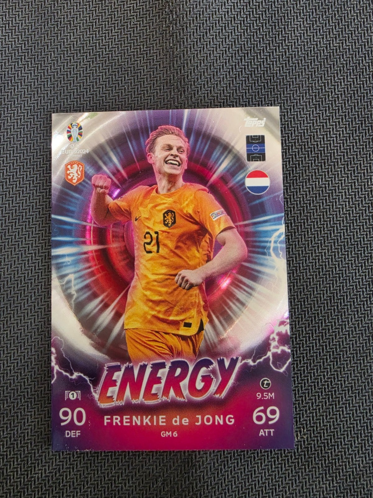 Frenkie de Jong Energy Spelerskaart - Topps Match Attax, Hobby en Vrije tijd, Ophalen of Verzenden, Zo goed als nieuw