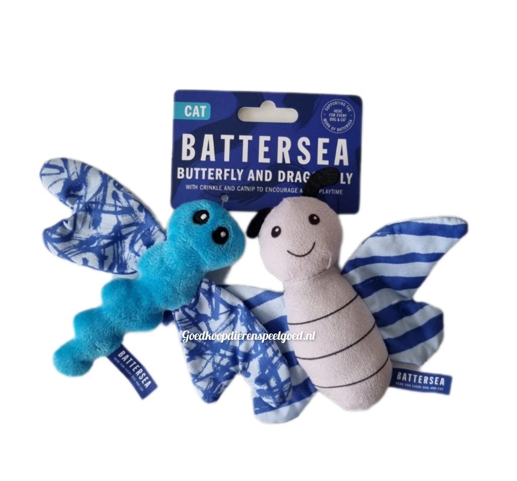Kattenspeelgoed   " Duo speel set Vlinder+Libelle ", Dieren en Toebehoren, Kattenspeelgoed, Ophalen of Verzenden, Nieuw, Speelmuis