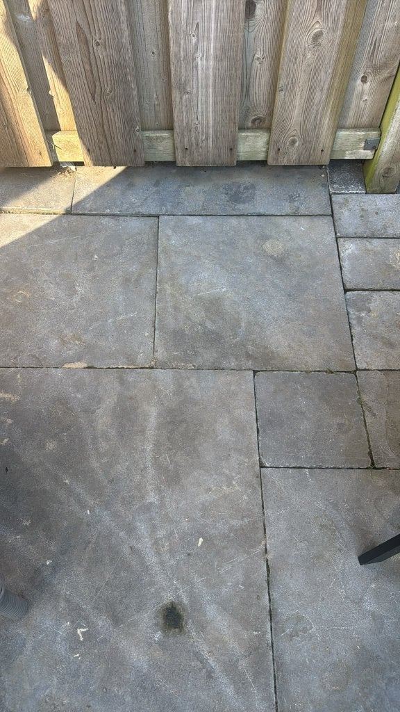Natuurstenen grijze terrastegels (diverse maten), Ophalen, Gebruikt, Terrastegels, Natuursteen