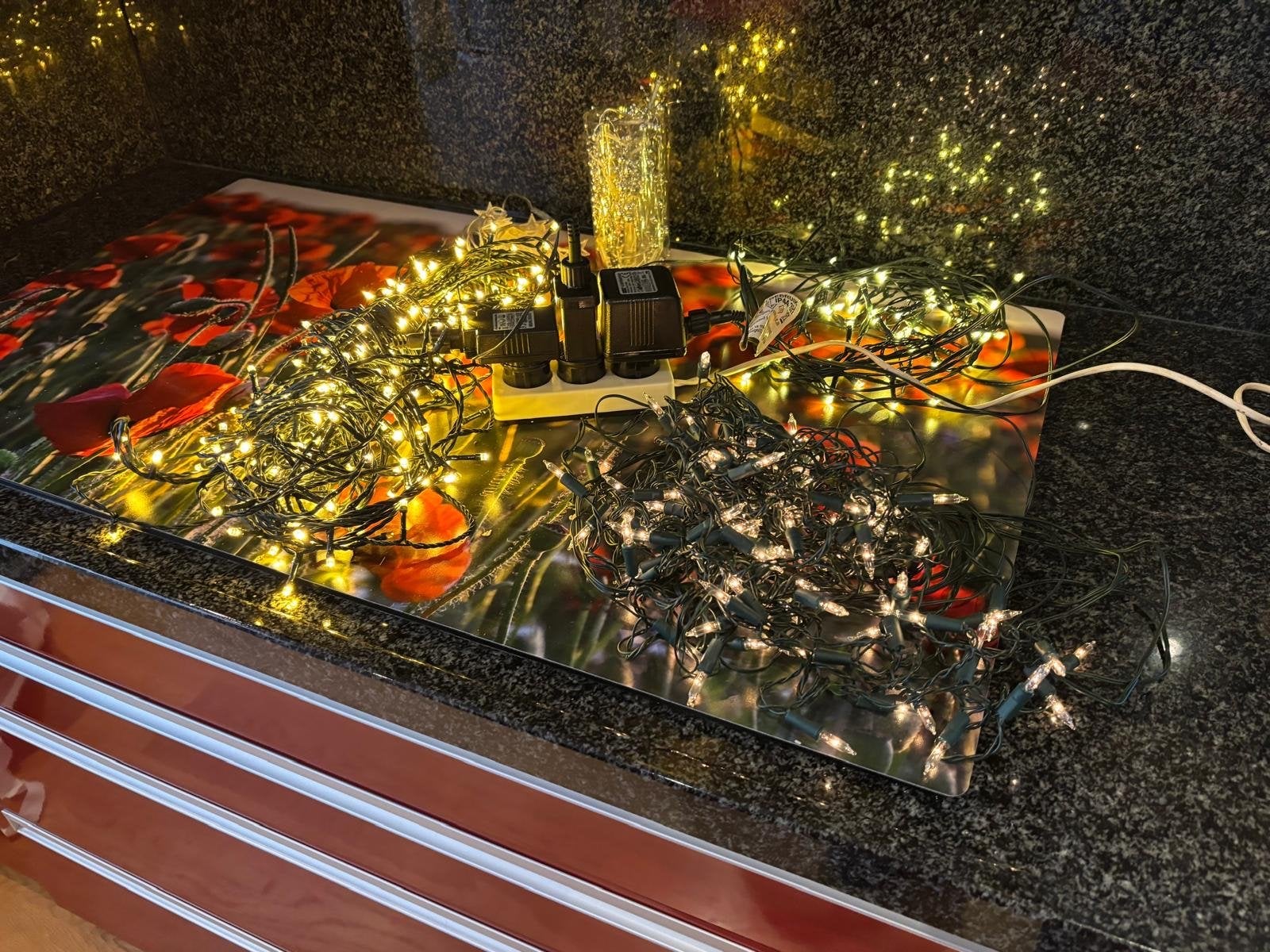 3 snoeren kerstverlichting, Ophalen, Zo goed als nieuw