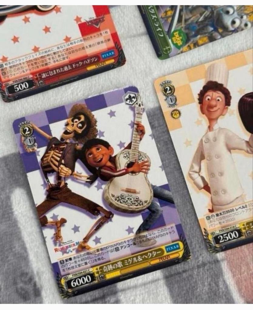 Disney Pixar 7 kaarten cards Cars Bugs Life Coco Ratatouille, Ophalen of Verzenden, Nieuw, Meerdere plaatjes