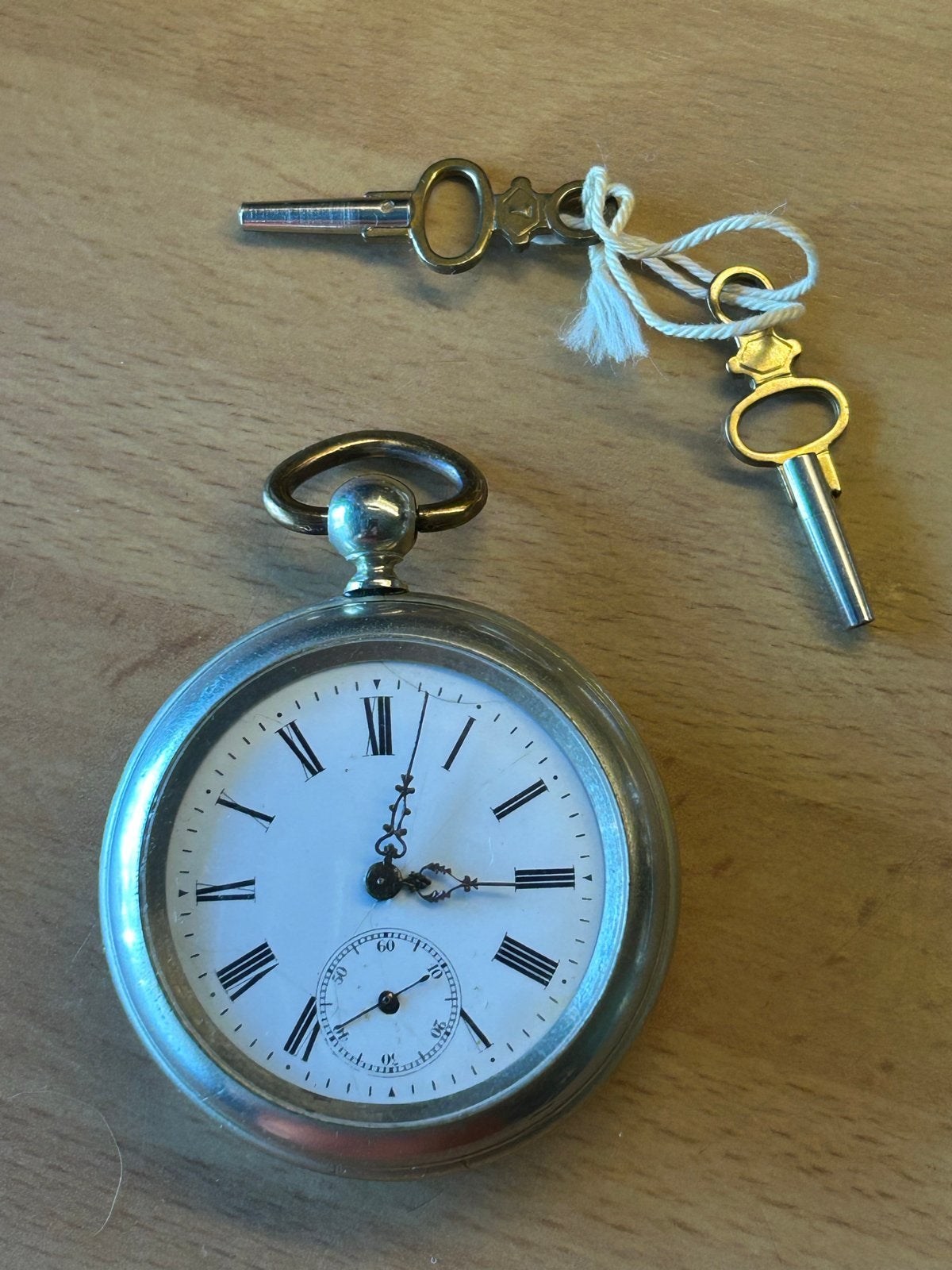 Antiek Zakhorloge met Sleutel - Beaucourt, Sieraden, Tassen en Uiterlijk, Horloges | Antiek, Overige merken, Zakhorloge, Ophalen of Verzenden