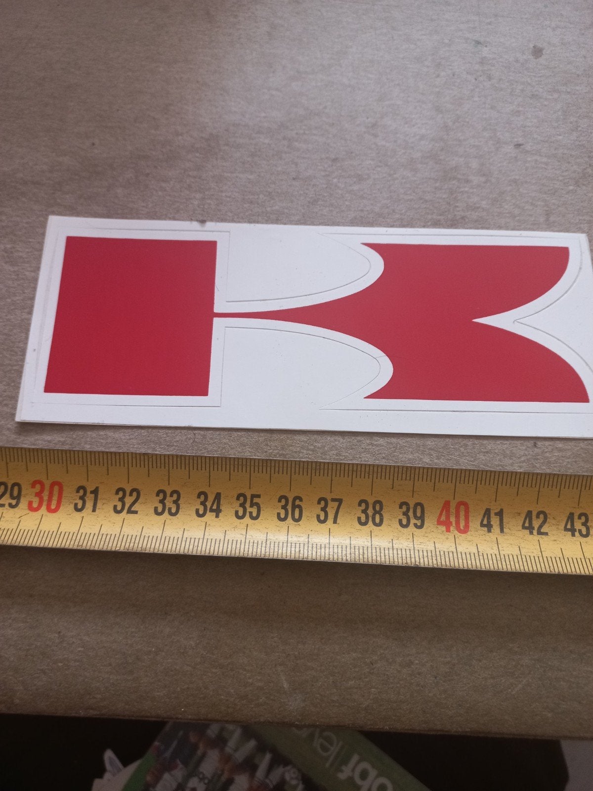 Kawasaki logo sticker - rood/wit, Verzamelen, Ophalen of Verzenden