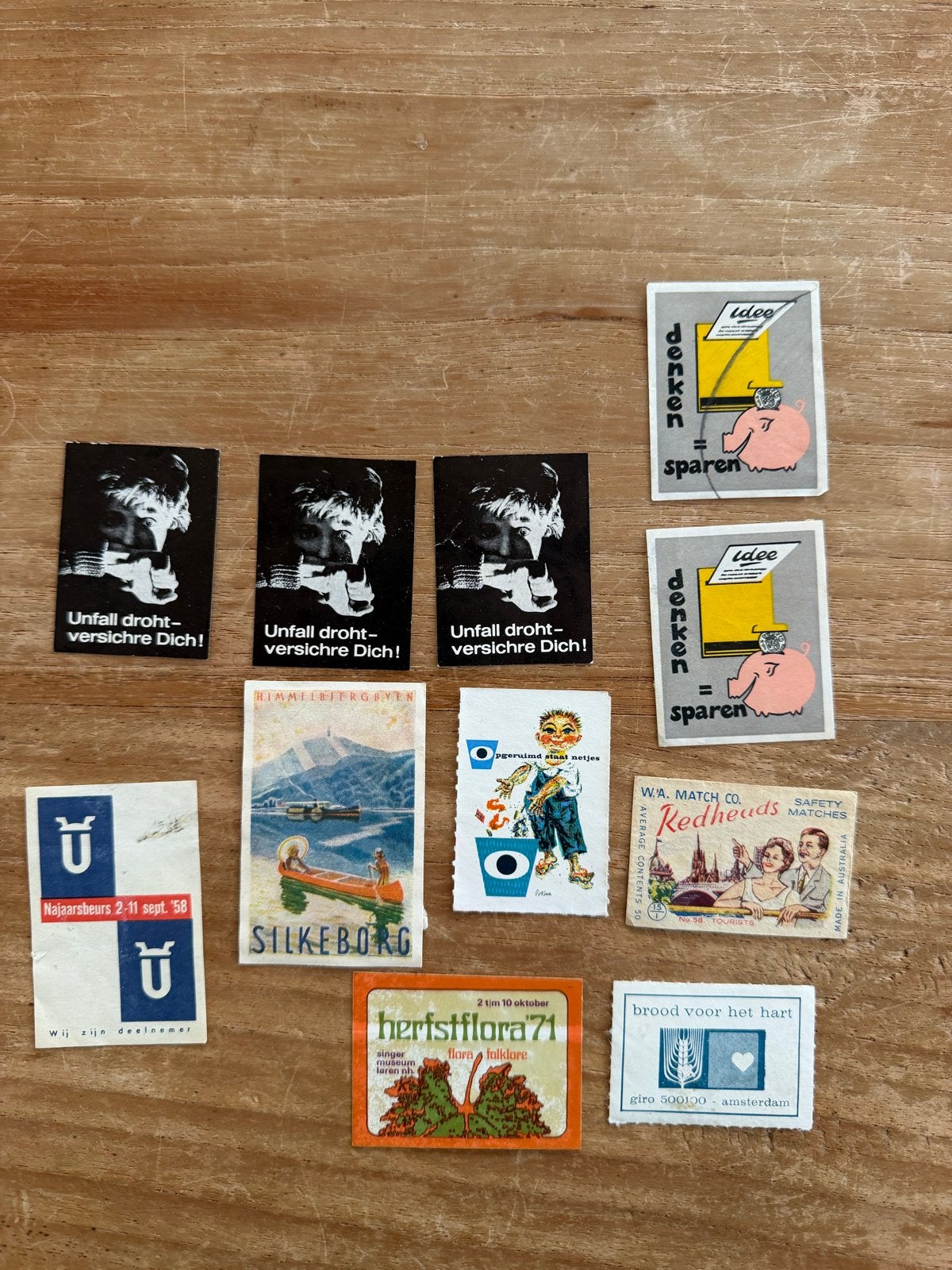 Vintage Sluitzegels / Reclamezegels - Diverse Ontwerpen, Ophalen of Verzenden, Gebruikt, Overige typen