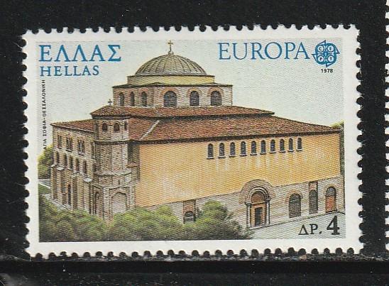 Verenigd Europa 1978 - Griekenland - Byzantijnse Kerk, Ophalen, Postfris, Plaats of Gebouw