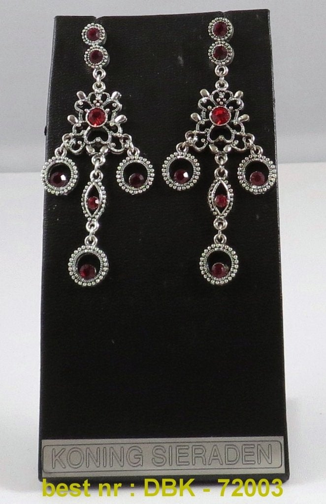 Zilverkleurige oorstekers 7cm met strass € 3,00, Marktplaats@koningsieraden.nl, Overige materialen, Verzenden, Nieuw