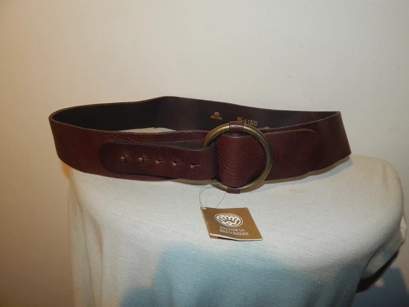 Fred de la Bretoniere nieuwe bruine leren riem breedt model, Fred de la Bretoniere, Verzenden, Echt leder, Tailleriem