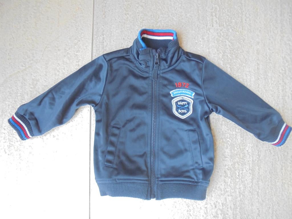 Trainingsjas donker blauw ZGAN maat 74 jas / jasje, Kinderen en Baby's, Babykleding | Maat 74, Ophalen of Verzenden, Zo goed als nieuw