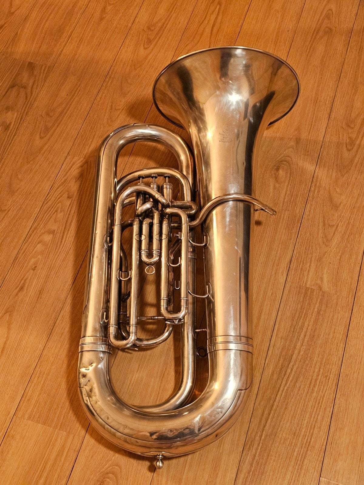 Bb (Bes) Tuba 3 ventielen - Boosey & Hawkes Imperial, Ophalen, Gebruikt, Bes-tuba, Met koffer of draagtas