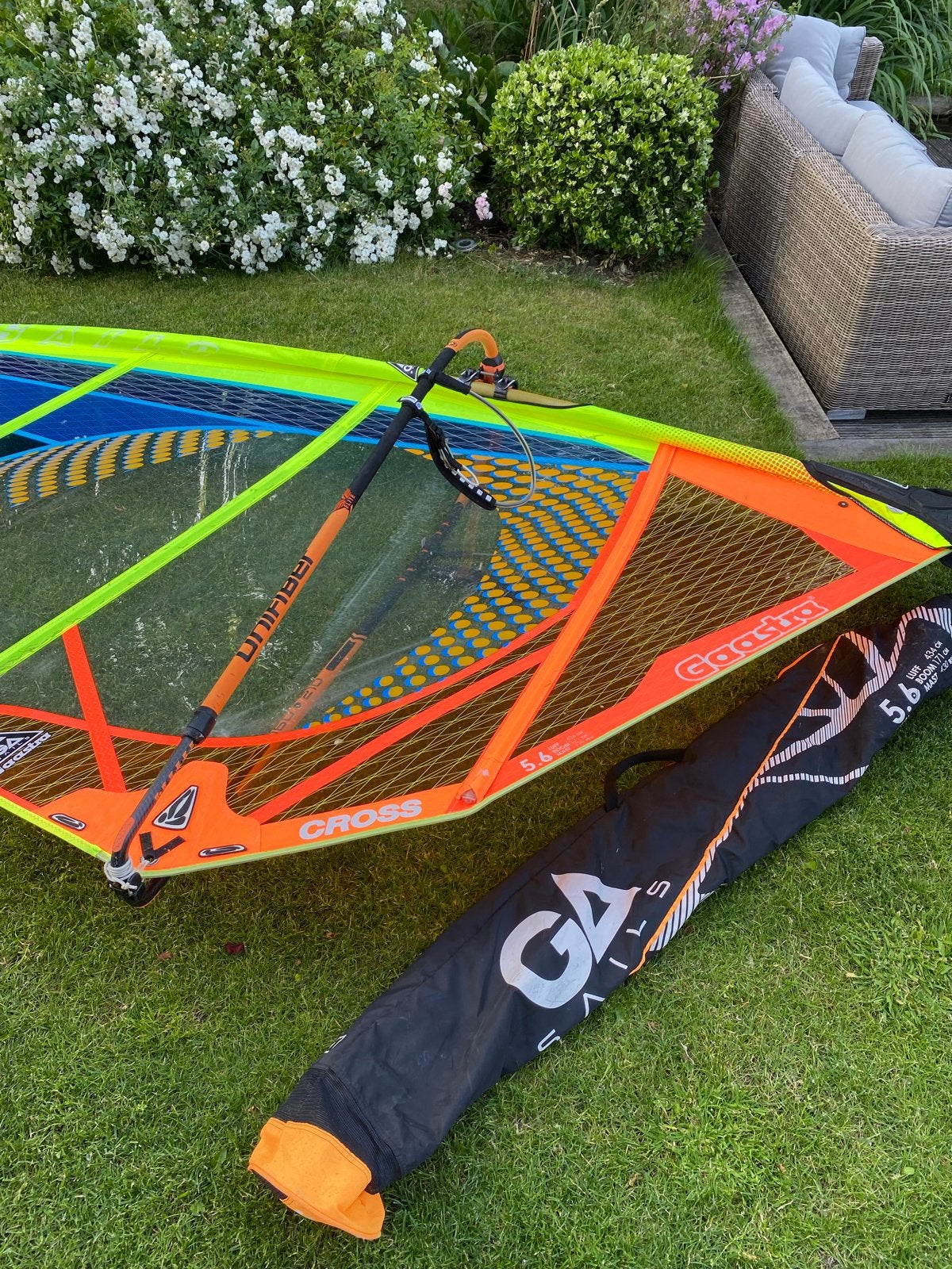 Gaastra Cross 5.6 windsurfzeil, Ophalen, Gebruikt, Gaastra, 5 tot 6.5 m²