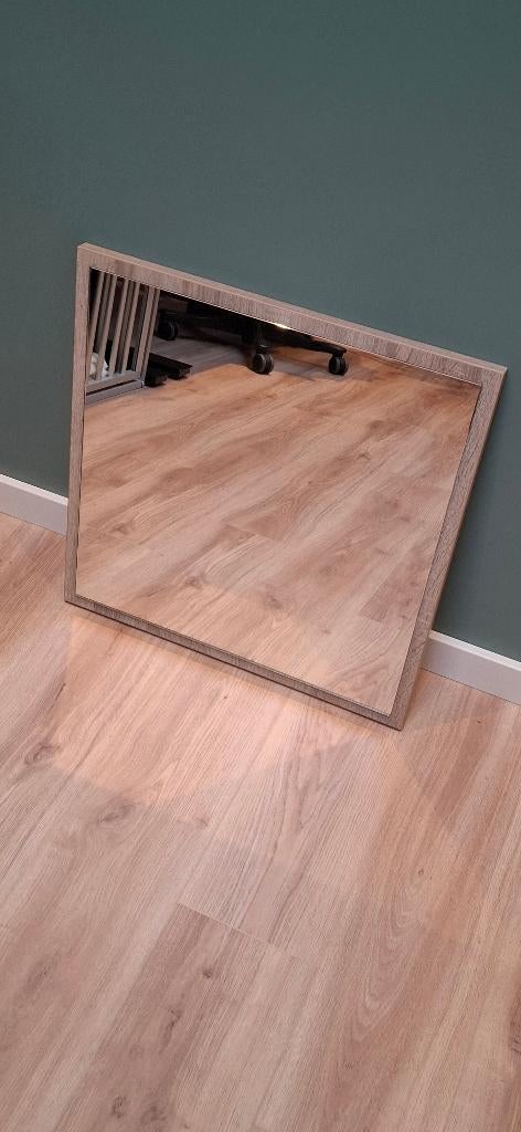 Spiegel vierkant (55x55 buitenmaat), Vierkant, Ophalen of Verzenden, Zo goed als nieuw, Minder dan 100 cm
