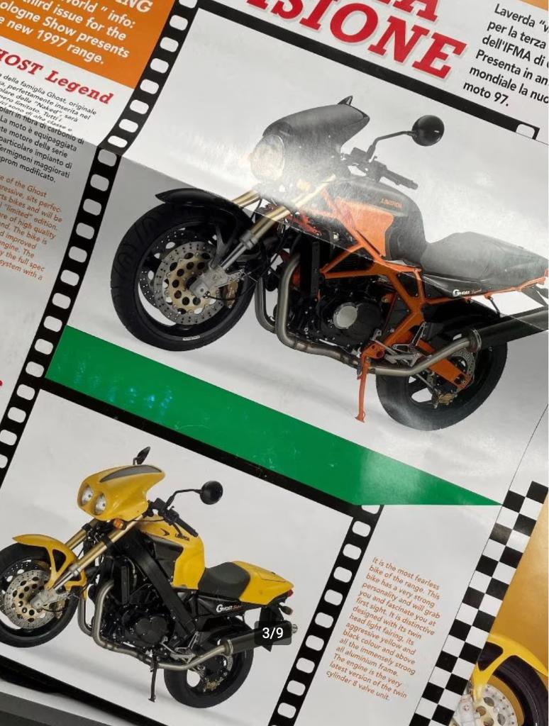LAVERDA persmap  uit de 1997. 650 Ghost Prima Visione, Ophalen of Verzenden, Overige merken