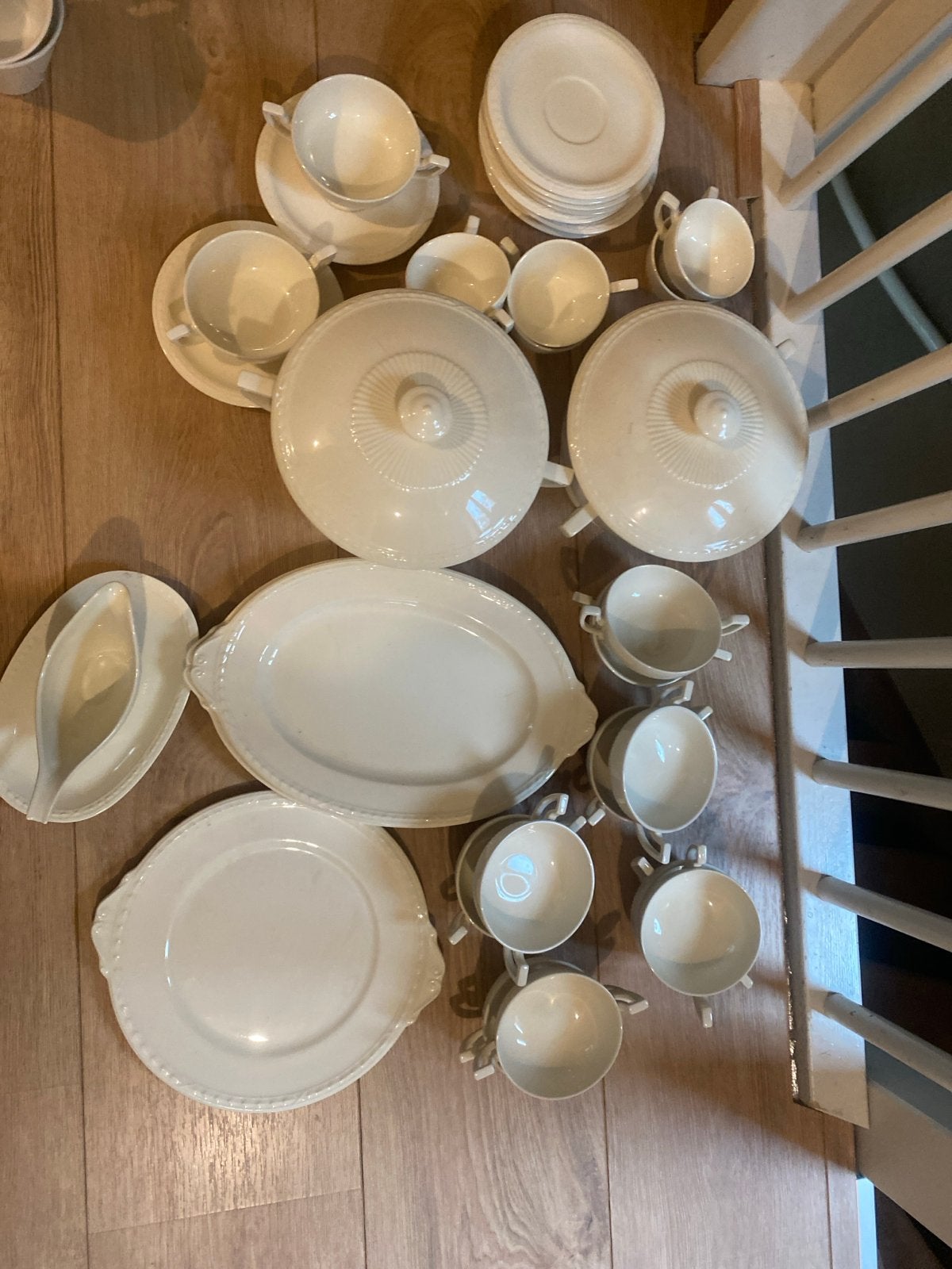 Uitgebreid Recamier Servies: Koffie, Soepkommen, Schalen, Ophalen, Gebruikt, Keramiek, Compleet servies