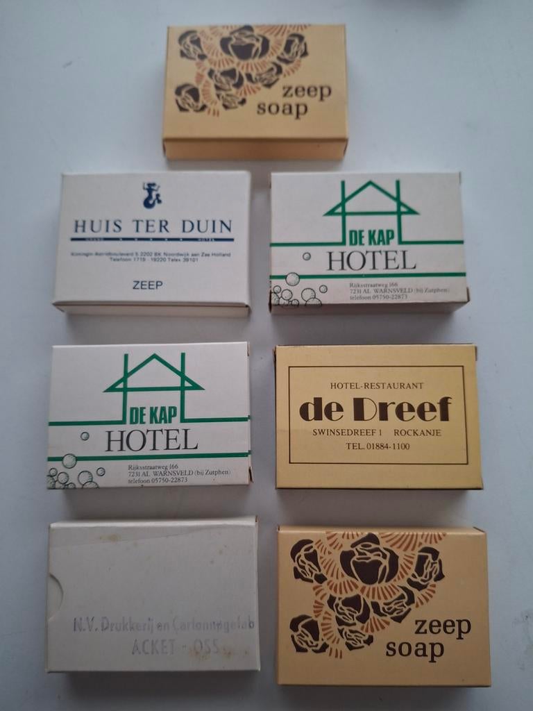 7 reclame Hotel Zeepdoosjes., Verzamelen, Ophalen of Verzenden, Zo goed als nieuw, Verpakking