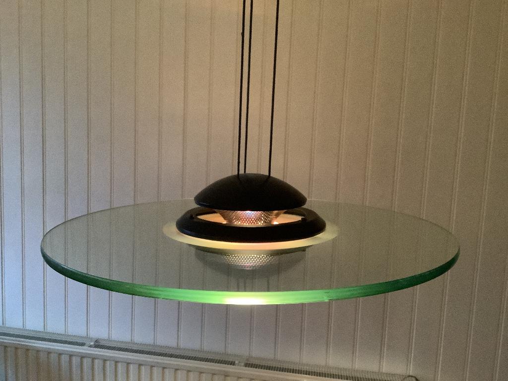 Herda hanglamp, Ophalen, Gebruikt, Vintage, Glas