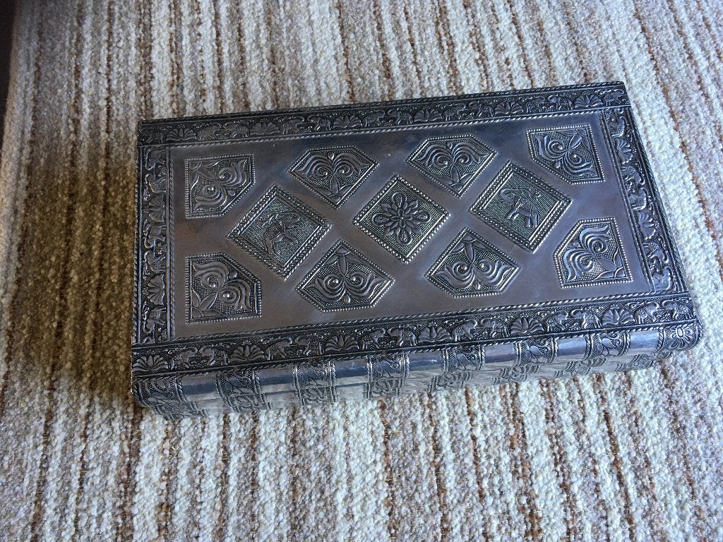 Indiase look juwelenbox beautycase paars XXL, Paars, Met slot, Ophalen of Verzenden, Zo goed als nieuw