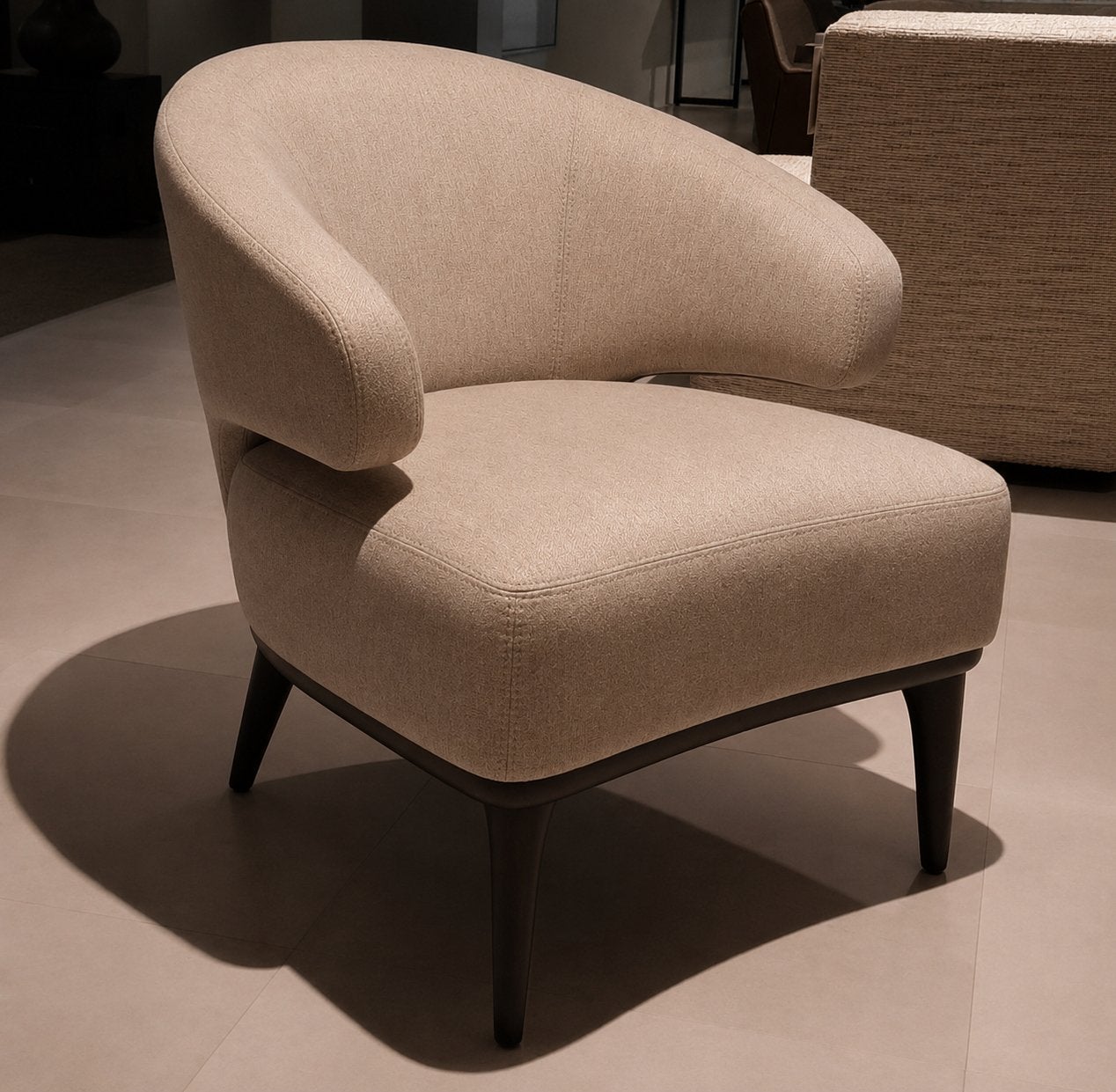 Mulleman Sago beige stijl: design on stock, Ophalen of Verzenden, Zo goed als nieuw, Stof, 75 tot 100 cm