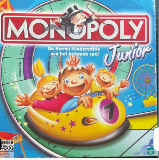 Monopoly Junior - De Kermit-Kindereditie, Hobby en Vrije tijd, Gezelschapsspellen | Bordspellen, Zo goed als nieuw, Een of twee spelers
