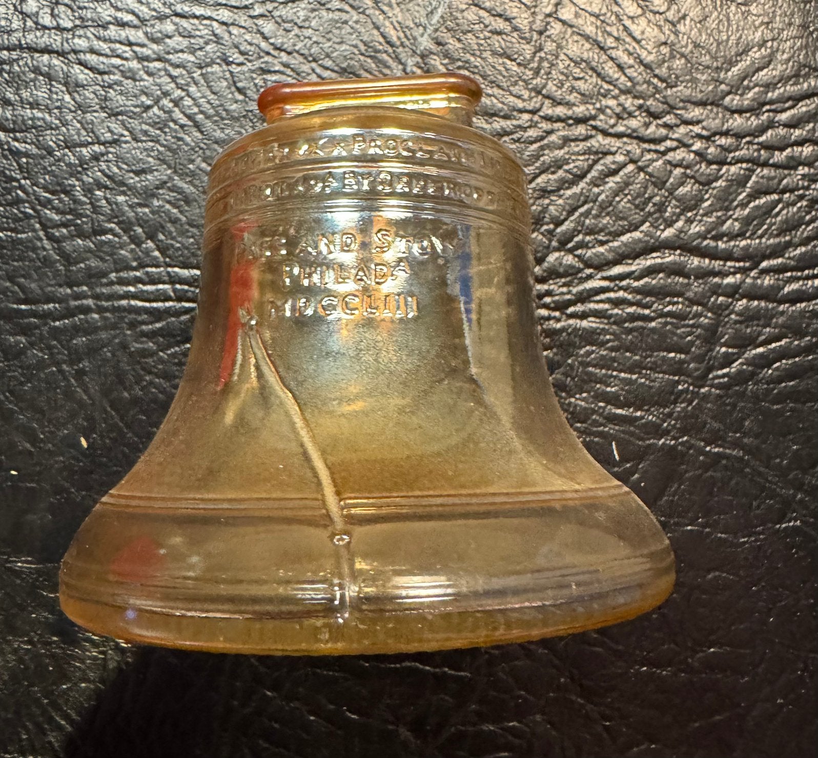 liberty bel Pass & Stow Philadelphia 1776 1976 glas spaarpot, Ophalen of Verzenden, Gebruikt, Overige materialen, Object of Gebouw