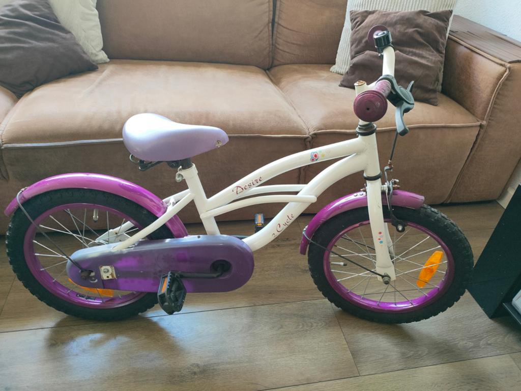 16 inch 2Cycle Desire kinderfiets met hand- en terugtraprem, Fietsen en Brommers, Terugtraprem, Gebruikt, Staal, Ophalen
