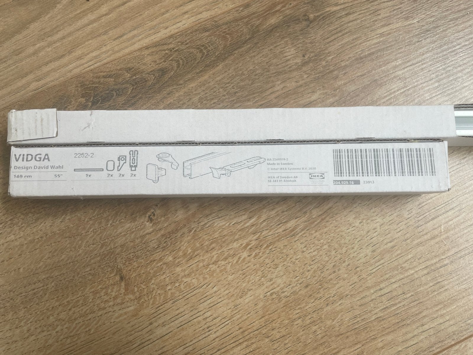 IKEA VIDGA Gordijnrail 140 cm - Nieuw in verpakking, Huis en Inrichting, IKEA, Ophalen, Nieuw, Wit