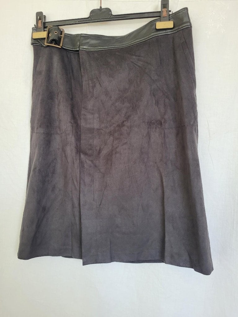 Stoere zwarte imitatieleren rok mt L merk Le Pep, ., Zwart, Maat 42/44 (L), Ophalen of Verzenden
