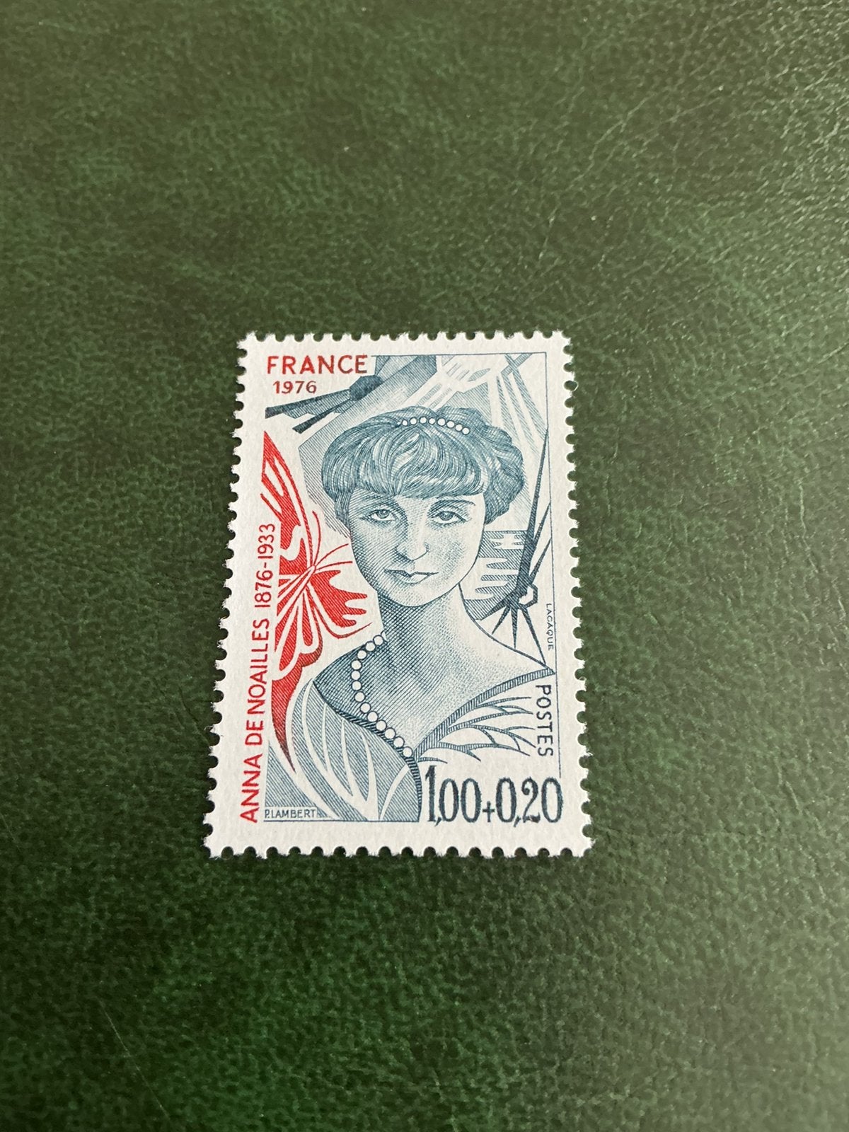 Frankrijk 1976: Anna de Noailles, Verzenden, Postfris