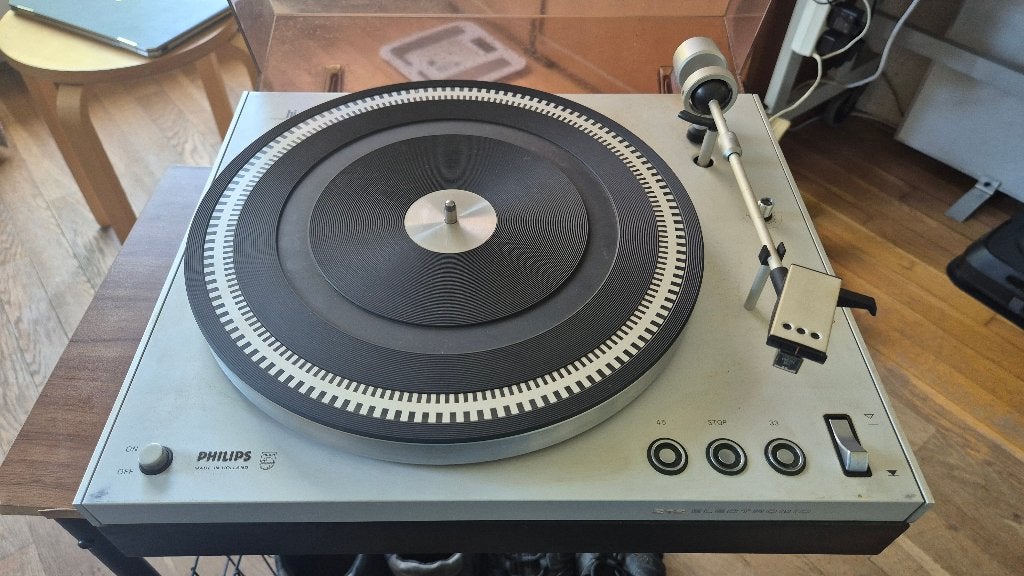 Antieke Philips Platenspeler 22GA212, Audio, Tv en Foto, Platenspelers, Ophalen, Philips, Gebruikt, Pitch-regelaar