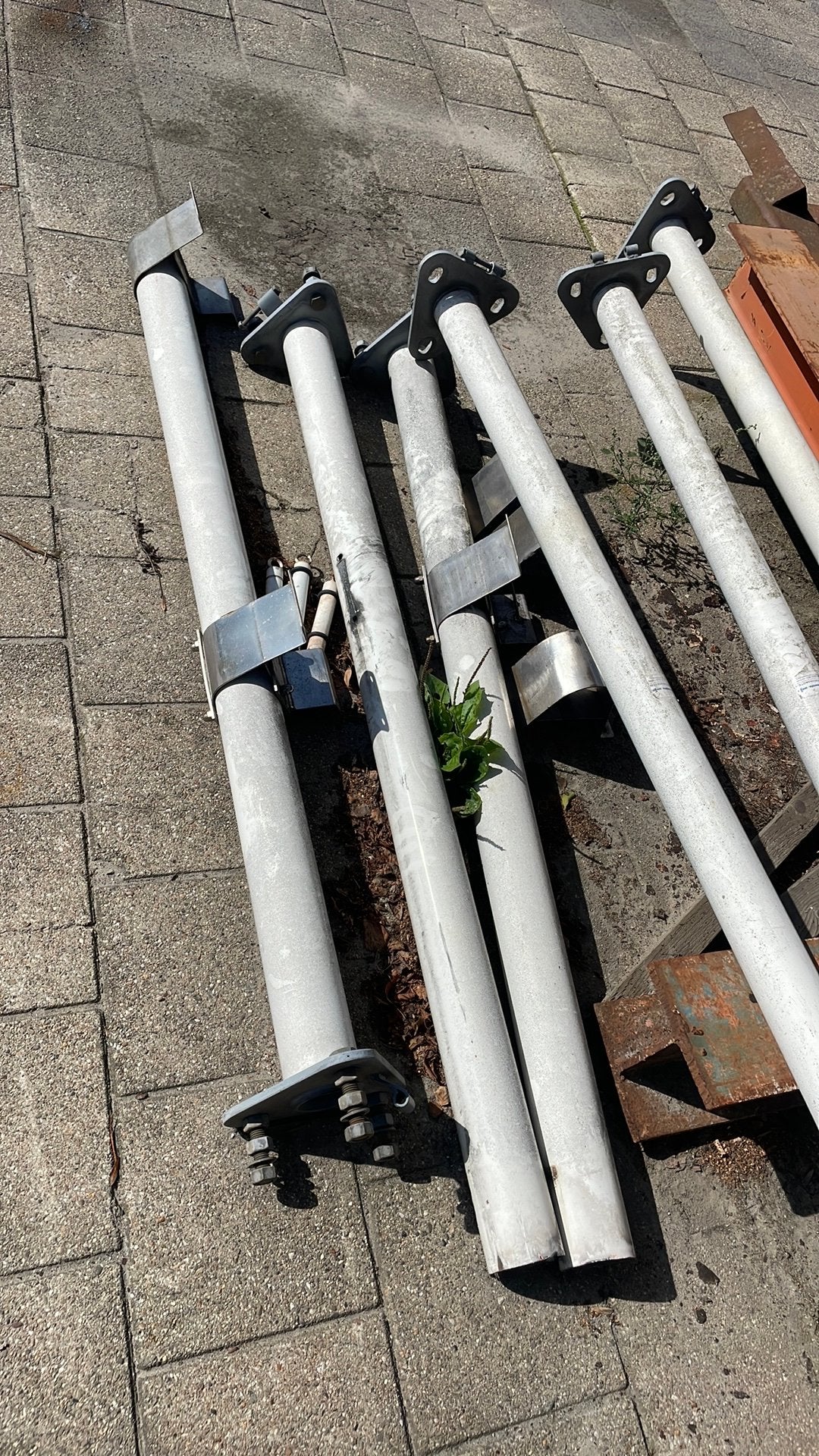 Vlaggenmasten, Ophalen, Gebruikt