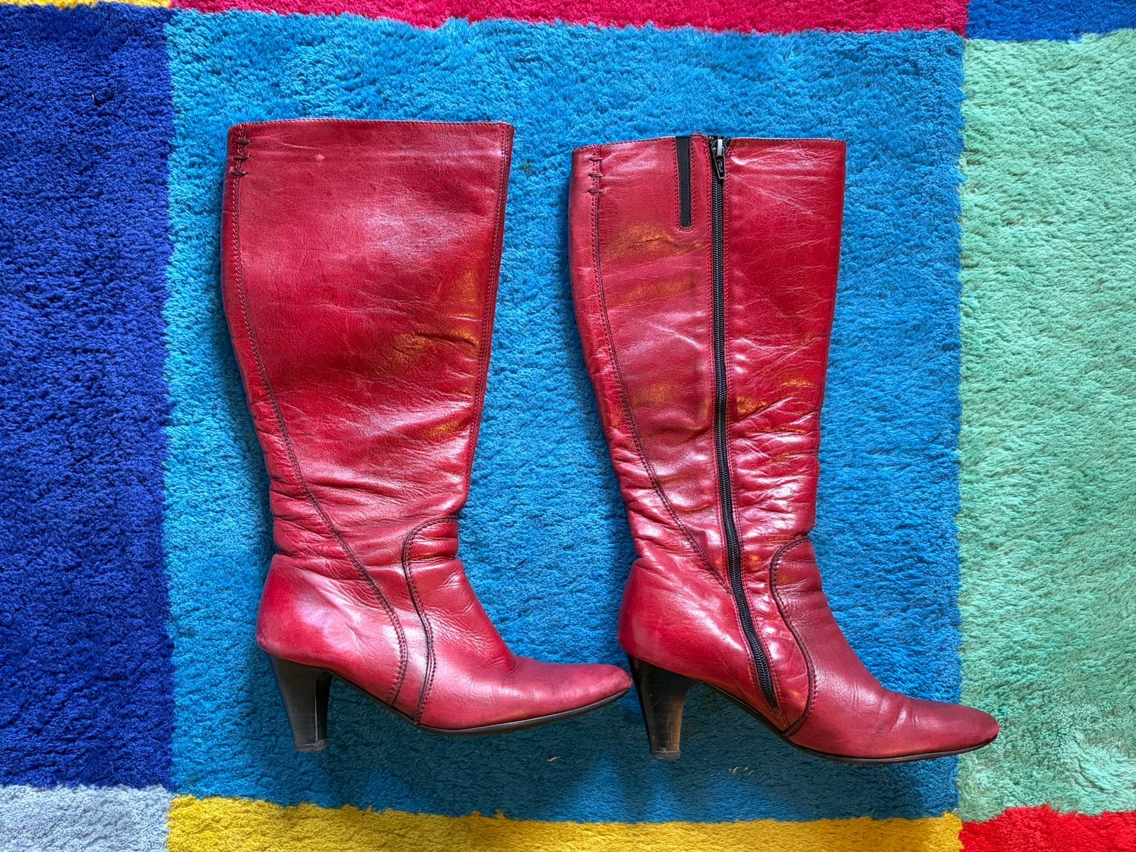 Rode laarzen maat 39 Lavorazione Artigiana, Ophalen of Verzenden, Gedragen, Rood, Hoge laarzen