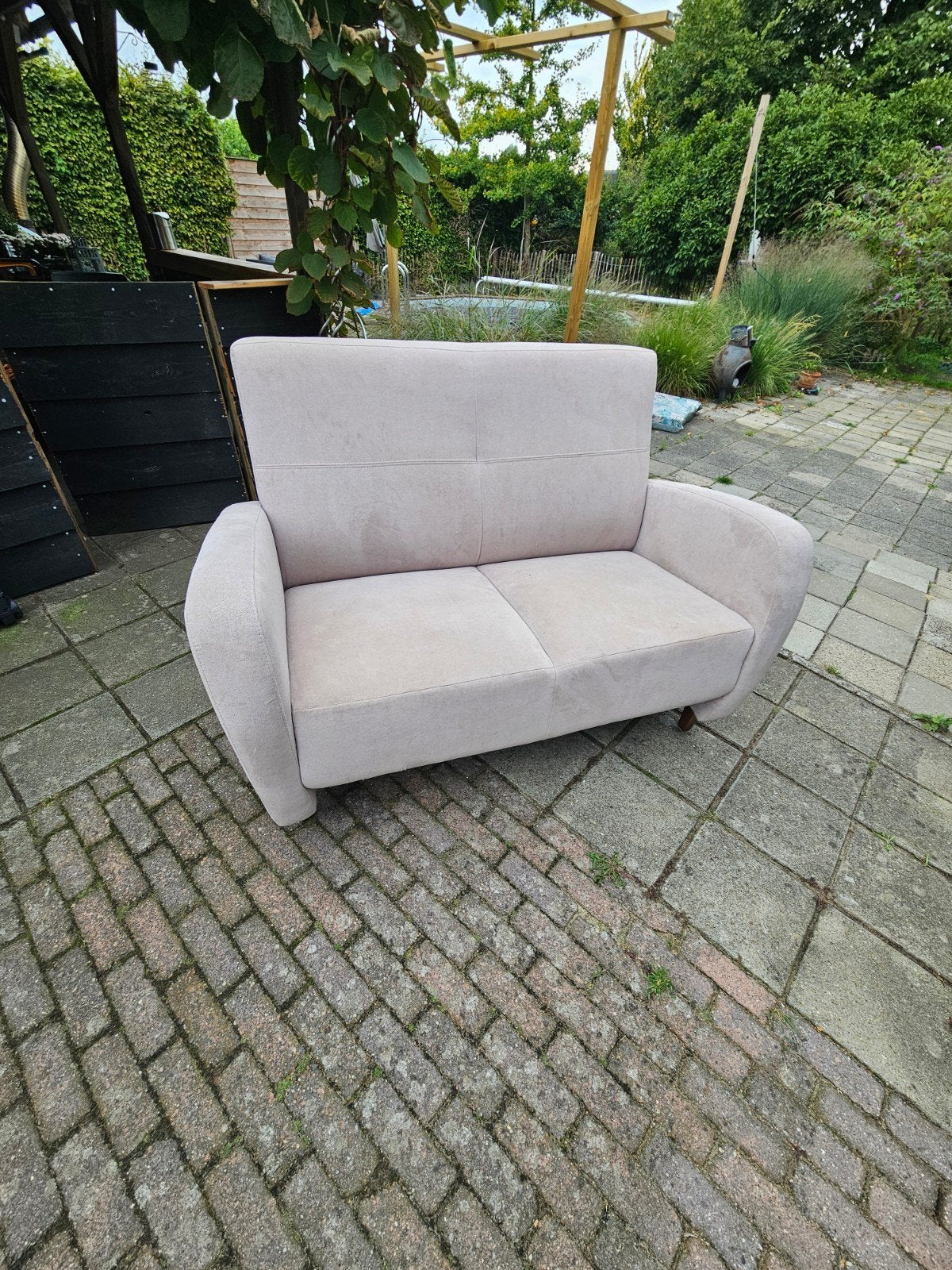 gratis compact 2zits bankje, Ophalen, Gebruikt, Tweepersoons, 75 tot 100 cm