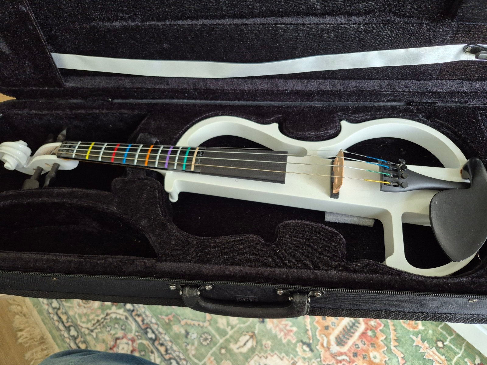 Elektrische Viool met Koffer - Wit, Harley Benton, Muziek en Instrumenten, Elektrisch, Overige formaten, Viool, Ophalen of Verzenden