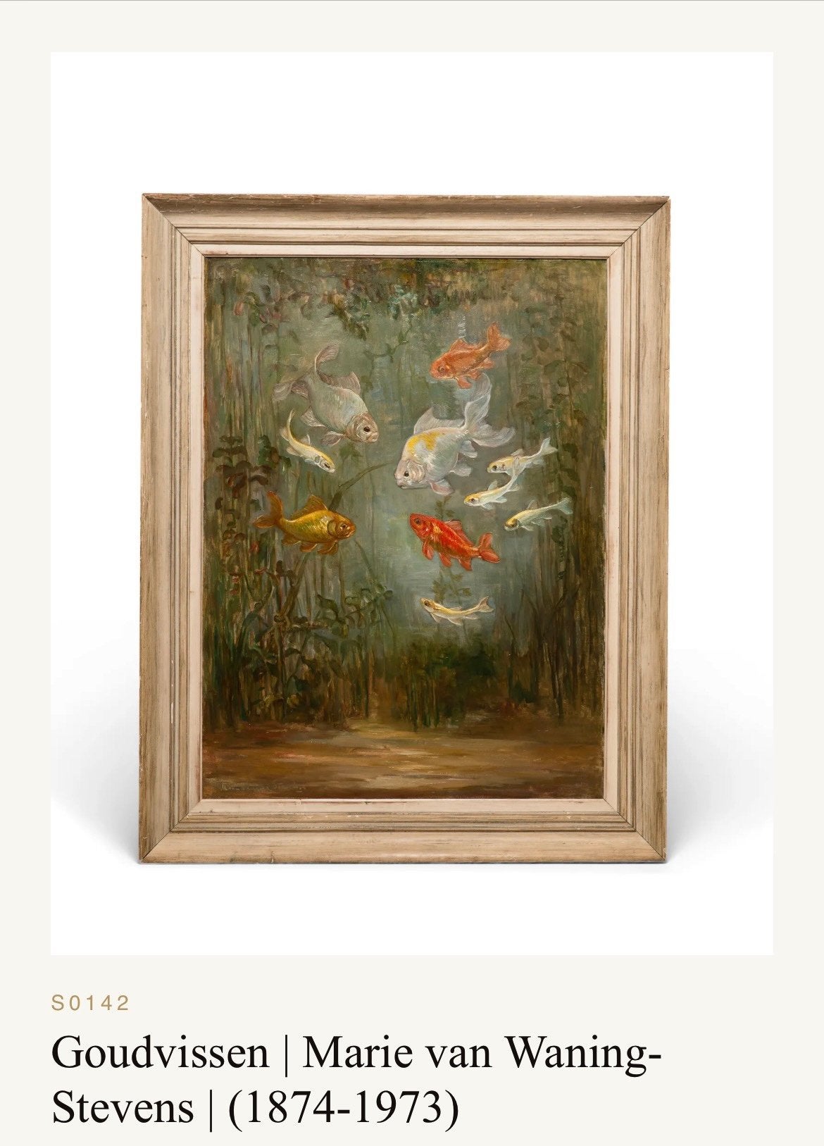 “Goudvissen” Marie van Waning-Stevens (1874-1973), Antiek en Kunst, Kunst | Schilderijen | Klassiek, Ophalen